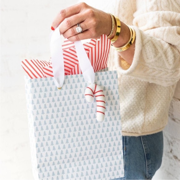 Sugar Paper Felt Gift Topper Set Red White New - Picture 5 of 6